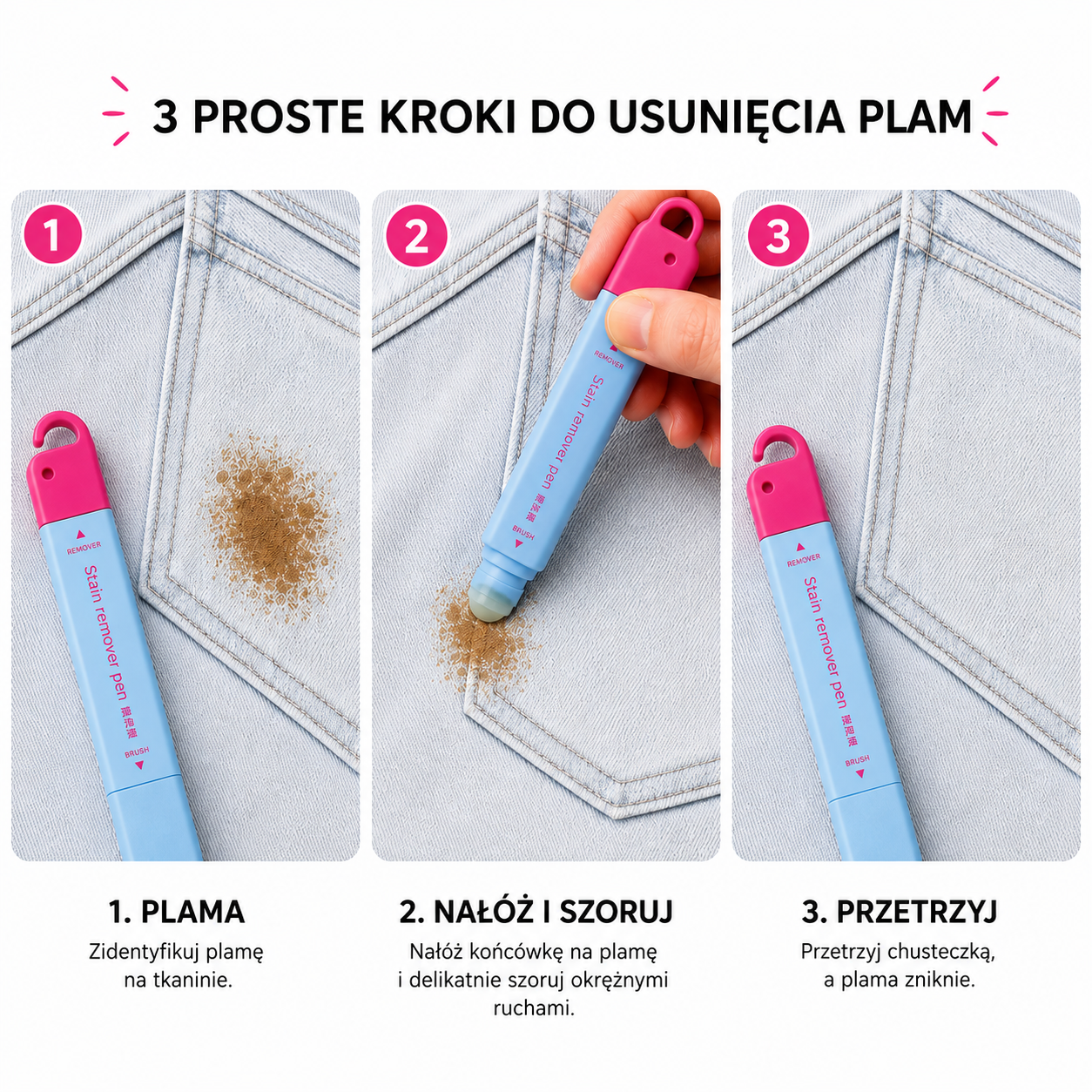 Clario usuń plamy w kilka sekund